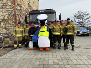 Sanoccy policjanci podczas finału Wielkiej Orkiestry Świątecznej Pomocy w Sanoku