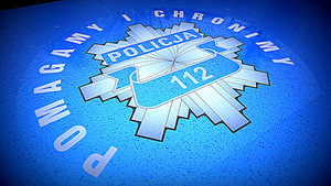 Policyjna gwiazda z napisem policja